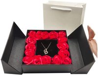 Boîtes cadeaux pliables pour la Saint-Valentin, boîtes à fleurs à deux niveaux, emballage rigide, boîte à fleurs minimale avec boîtes à bijoux en papier