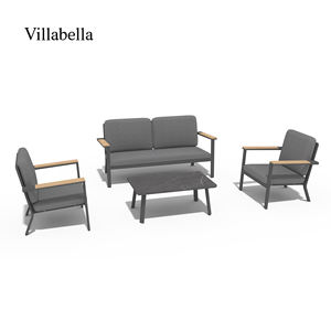 Meubles de <span class=keywords><strong>salon</strong></span> de <span class=keywords><strong>jardin</strong></span> en aluminium, canapé d'extérieur résistant aux intempéries, mobilier de patio, ensemble de sièges d'extérieur pour resort, ensemble de balcon - Product Image 3