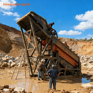 Planta de Lavado de Oro con Plataforma Vibratoria de Guía de Ingeniería, Máquina de Lavado de Oro a Gran Escala con Bomba de Agua y Sistema de Accionamiento por Cadena para Oro Placer - Product Image 1