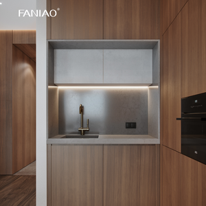 Mobiletto Moderno per Mini Cucina d'Albergo con Lavello, Rubinetto, Cerniera, Cassetto e Cestello per Uso in Appartamenti Singoli - Product Image 2