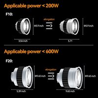 Éclairage de studio LED 200W portable avec amplification de luminosité 5-10X, boîtier en nylon résistant à la chaleur, lentille Fresnel en verre et volets en aluminium