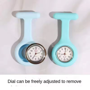 Orologio da Tasca al Quarzo in Silicone alla Moda e Pratico, Orologio da Petto Portatile con Clip <span class=keywords><strong>per</strong></span> Studenti e Personale Medico - Product Image 3