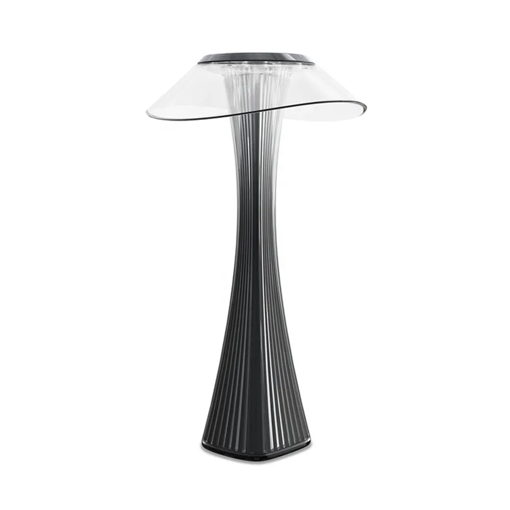JUNXIN slim style LED table lamp Mushroom Shade Desk Light Night DC 5V black color cordless table lamp touch lamp