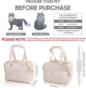 Airline Approved Pet Carrier Bag Dog Carrier Holds up to 20lbs Dog and <b>Cat</b> Carriers for <b>Cats</b> and Small Dogs - Product Image 2