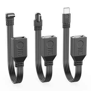 สายดาต้า Type-C เป็น USB-A OTG พร้อมปลอกซิลิโคนแบบโค้ง สำหรับแท็บเล็ต โทรศัพท์ และแฟลชไดรฟ์ USB - Product Image 5