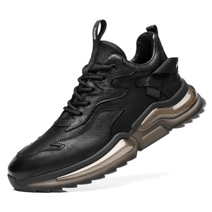 Zapatos de <span class=keywords><strong>hombre</strong></span> 2026: Nuevos zapatos casuales de cuero suave y versátiles para otoño, zapatos de moda, zapatos deportivos de cuero de moda que aumentan la altura - Product Image 5