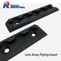 Barre d'insertion en L en aluminium à 3 trous pour enceintes Line Array, noire, pièces de quincaillerie de suspension audio