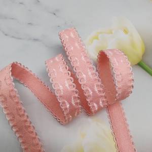Venta al por mayor de fábrica: Muestra de cinta elástica de punto de 16 mm para costura de ropa, cinta de picot para coser ropa interior, sujetadores y cinturones de nailon. - Product Image 1