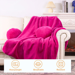 Jeté en <span class=keywords><strong>fausse</strong></span> <span class=keywords><strong>fourrure</strong></span> anti-boulochage, jeté en <span class=keywords><strong>fausse</strong></span> <span class=keywords><strong>fourrure</strong></span> de luxe tricoté sur mesure pour la décoration - Product Image 3