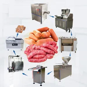 Commercial Meat Mincer Long Sausage Forming Clipper Knot Hydraulic Sausage Make Machine