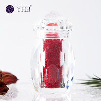 Strass en verre rouge grande taille à double pointe pour nail art DIY, vente en gros d'usine