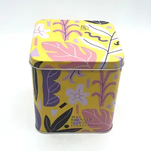 Custom Square Sweets Biscuit Food Storage Metal Can Candy Cookie Chocolate Gift Tin Packaging Box Supplier