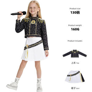 Nuevo Disfraz de Halloween para Niña, Disfraz de Demonio K-pop Hunter, Conjunto de Ropa de Cantante Popular para Niña, Disfraz Negro y Dorado para Niña - Product Image 6