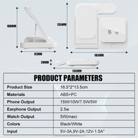 Produits tendance 2025 nouveautés 15W 3 en 1 magnétique sans fil voyage pliable rapide sans fil Station de charge avec lampe