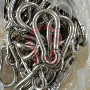 Hlm thép không gỉ mùa xuân Snap móc hình bầu dục nhanh chóng liên kết OEM an toàn không gỉ móc thép Carabiner Carbine Snap móc Clip - Product Image 2