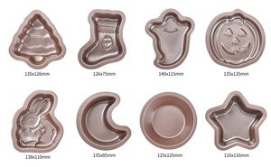 Molde para pasteles con forma de Luna navideña de 5,4 pulgadas, revestimiento antiadherente, moldes para hornear, bandeja para hornear para pastel, Chocolate, Fondant, dulces para hornear - Product Image 2