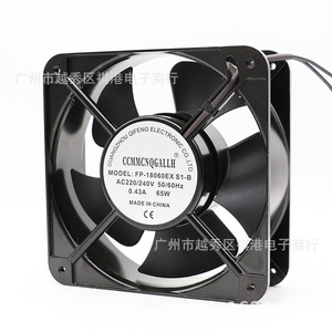 Ccmmcnqgallh พัดลมระบายความร้อน 180x180x60 มม. 220V โครงโลหะ 5 ใบพัด สำหรับอุปกรณ์อุตสาหกรรม - Product Image 2