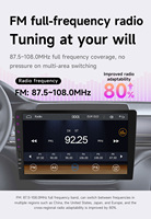 Autoradio universel BQCC 2Din 9"/10" avec écran IPS, CarPlay, Android Auto, MP5, radio, Mirror Link, FM, AM, RDS, aide au recul
