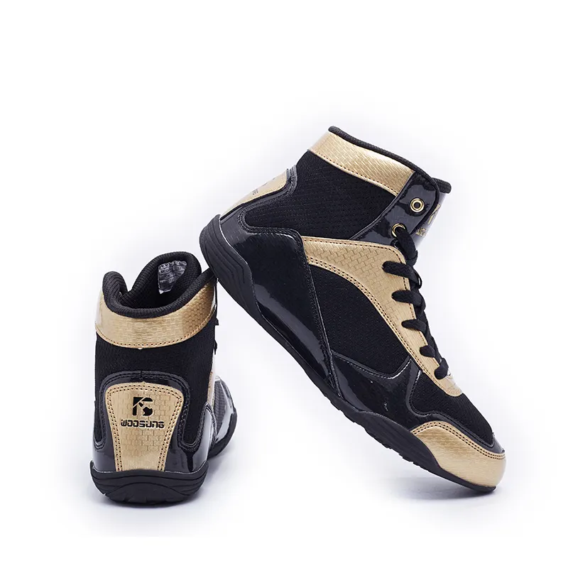 Sample free shipping gym Training Running Leather youth wrestling shoe Martial Art MMA Gym sports wrestling shoes