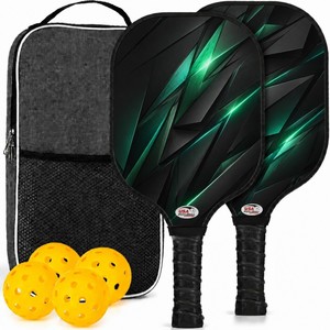 Juego <span class=keywords><strong>de</strong></span> Palas <span class=keywords><strong>de</strong></span> Pickleball Zeroring OEM Prensadas en Frío, 2 Palas, 4 <span class=keywords><strong>Pelotas</strong></span>, 1 Bolsa, Pedido al por Mayor, Kit Deportivo para Escuelas, Clubes y Equipos - Product Image 1