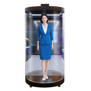 75インチ屋内3D仮想人間チューブホログラフィック円筒ディスプレイ回転再生教育用 - Product Image 5