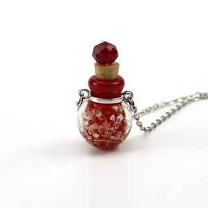 Collier avec flacon d'huile essentielle en acier inoxydable qui brille dans le noir, pendentif lumineux, chaîne - Product Image 6