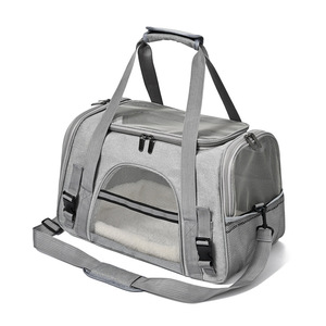 Fabriek Direct Draagbare Oxford Huisdier Drager Handheld Schouder Crossbody Opvouwbare Ademende Transparante Kat Hond Tas Voor Uitstapjes - Product Image 1