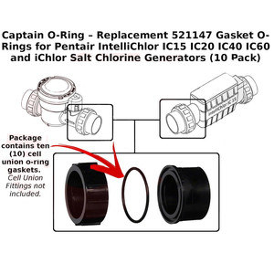 ปะเก็นโอริงสำหรับสระว่ายน้ำ รุ่น 521147 สำหรับเครื่องผลิตคลอรีน Pentair IntelliChlor IC15 ซีลยางกันรั่ว อุปกรณ์เสริมสำหรับสระว่ายน้ำ - Product Image 4