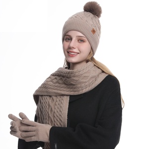 <span class=keywords><strong>Ensemble</strong></span> de 3 pièces de haute qualité : <span class=keywords><strong>bonnet</strong></span> en tricot <span class=keywords><strong>pour</strong></span> <span class=keywords><strong>femme</strong></span>, protection des oreilles, écharpe et gants, <span class=keywords><strong>pour</strong></span> l'hiver - Product Image 5