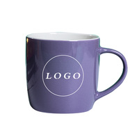 Tasses à café en céramique personnalisées avec logo imprimé, prix d'usine, vente en gros, 12 oz, multicolores, en grès émaillé brillant pour cadeaux promotionnels