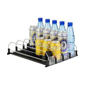 समायोज्य स्प्रिंग लोडेड सोडा पशर सिस्टम पेय आयोजक डिस्प्ले रैक खुदरा स्मार्ट रोलर बॉल पेय पुशर सिस्टम - Product Image 3