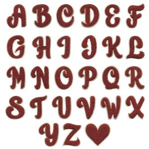 New Design Iron on Cartoon Morandi Color Embroidered Chenille Lover Heart Letter Patch - Product Image 2