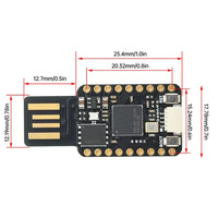 Carte de développement de microcontrôleur double cœur double architecture RP2040 RP2350, module mini USB-A avec mémoire Flash 4M/16M, intégration facile