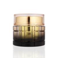 Pot de crème pour le visage en plastique doré, 30g, 50g, pour soins de la peau, emballage plastique pour cosmétiques, bouteille de lotion liquide