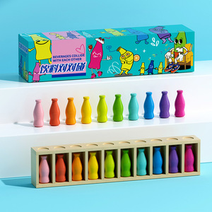 Nuevos juguetes educativos de madera a juego de colores para niños, juego de memoria, botella de memoria para niños, juguete de aprendizaje cognitivo de Color - Product Image 1