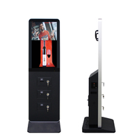Kiosque publicitaire Android 32 pouces avec casier à clés, armoire de recharge pour téléphones, écran LCD commercial, écran tactile, signalisation numérique dynamique
