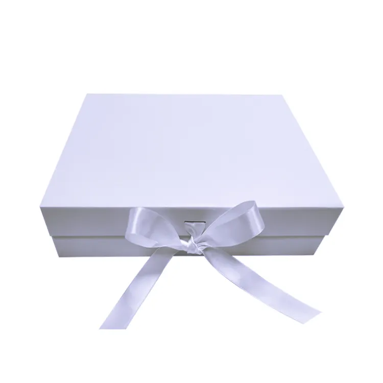 Роскошные декоративные коробки с логотипом на заказ, магнитные складные картонные свадебные подарки подружки невесты, белая подарочная коробка