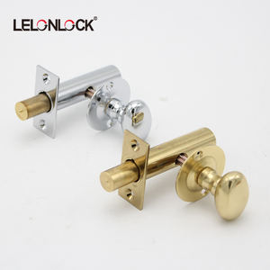 ゴールドブライトクロム37/62 mmパイプボアホールウォールクローゼットドアロック、セキュリティドア用ノブハンドル付き - Product Image 3