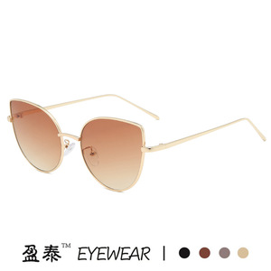 แว่นกันแดดทรงแคทอาย กรอบสีทอง ยี่ห้อ Yingtai ป้องกันรังสียูวี 400 สำหรับผู้หญิง แฟชั่น - Product Image 2