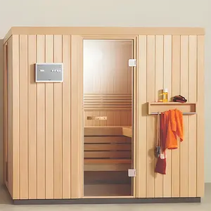 Interno in legno tradizionale a infrarossi 2 persone Yoga Sauna Room