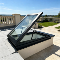 Fenêtre automatique verticale moderne en aluminium pour la ventilation des toits de bâtiments commerciaux, isolation thermique, pour escalier de sous-sol
