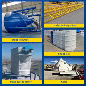 Shanghe 100 để 1000 tấn nhỏ di động thép Silo các nhà sản xuất Fly Ash cửa hàng xe tăng bột dọc bolted mảnh loại xi măng Silo - Product Image 6