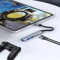 Stasiun Dok Multiport USB C Hub dengan port 3 * USB 3.0 untuk Hp MacBook Pro Air Dell dan sebagian besar perangkat Tipe C
