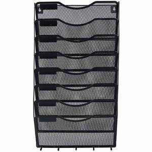 10 Tier Wall Mounted Hanging <b>File</b> <b>Organizer</b> Metal Mesh <b>Organizer</b> <b>File</b> Holder Magazine Rack for Office Classroom Organization - Product Image 3