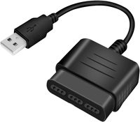 Adaptador Convertidor de Controlador PS2 a USB Compatible con Controlador de Juego PS1/PS2 para Controlador de PS3/PC Sin Necesidad de Controlador