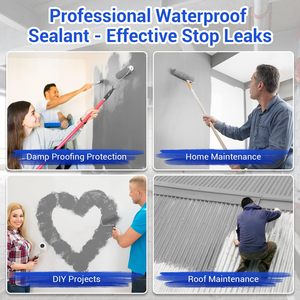Sellador de Poliuretano Ecológico, Duradero e Impermeable para Techos, Paredes y Piscinas - Uso Interior/Exterior, Alta Resistencia, Reparación de Fugas - Product Image 6