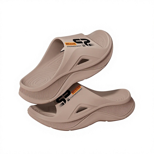 Men's Slippers 2026 Summer New Style Indoor Height-Increasing Thick-Soled EVA Beach Bathroom Waterproof Non-Slip Open-Toe