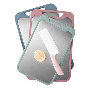 双面钛塑料砧板粉色麦草PP砧板中国电子商务网站 - Product Image 2