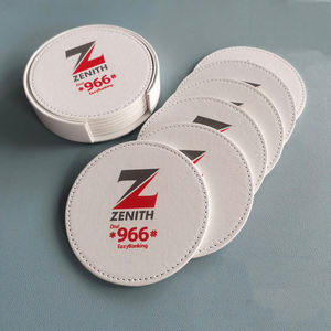 Posavasos de Cuero con Logotipo Personalizado del Fabricante, Parches de Cuero PU para Bebidas - Product Image 6