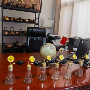 Botol Kaca Display Parfum Kuningan 300ml, Botol Kaca Uji Minyak Esensial Aroma Parfum Kopi 300ml - Product Image 3